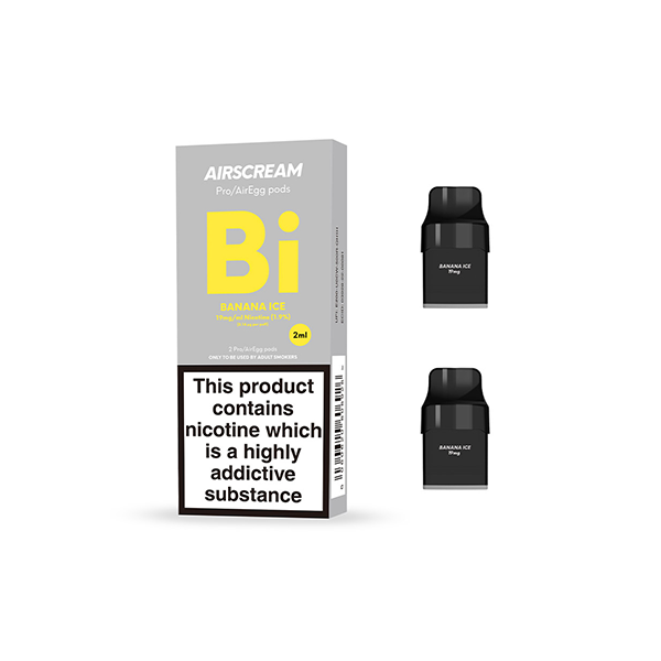 19mg AIRSCREAM Air Pre Filled Pods 2PCS 1.2Ω 2ml ( Compatible With AirsPops Pro & AirEgg )