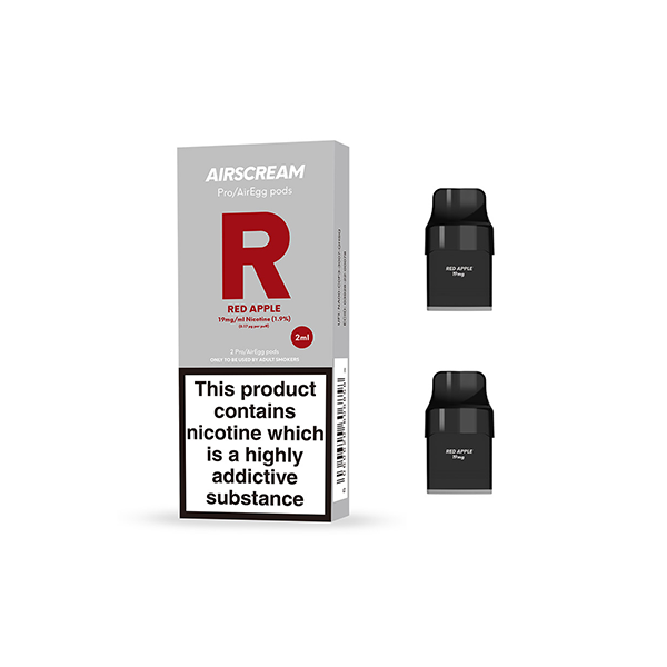 19mg AIRSCREAM Air Pre Filled Pods 2PCS 1.2Ω 2ml ( Compatible With AirsPops Pro & AirEgg )