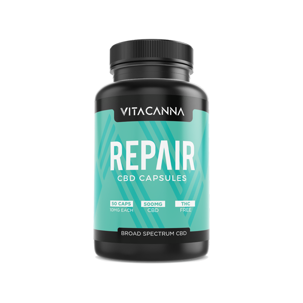 Vita Canna 500mg Broad Spectrum Functional CBD Vegan Capsules - 50 Caps