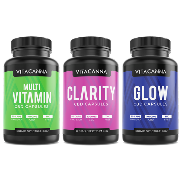 Vita Canna 1000mg Broad Spectrum Functional CBD Vegan Capsules - 50 Caps