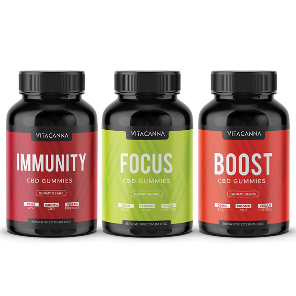 Vita Canna Broad Spectrum 1500mg Functional CBD Vegan Gummy Bears