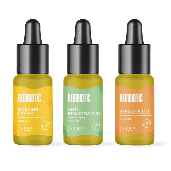 Hembiotic 500mg Broad-Spectrum Functional CBD Oil - 15ml