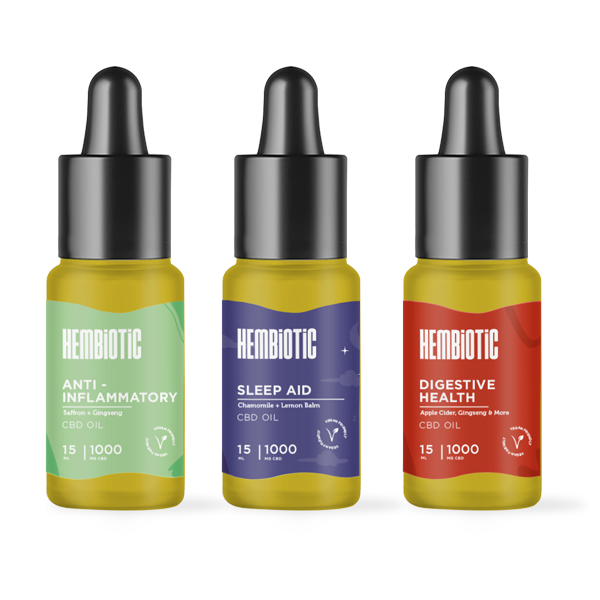 Hembiotic 1000mg Broad-Spectrum Functional CBD Oil - 15ml