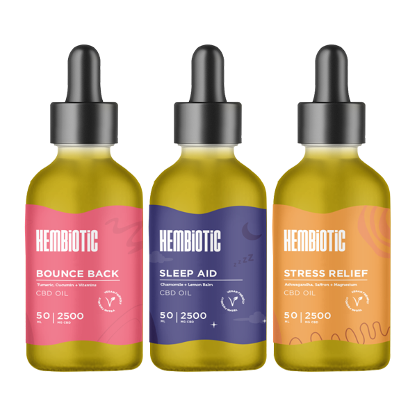 Hembiotic 2500mg Broad-Spectrum Bulk Functional CBD Oil - 50ml
