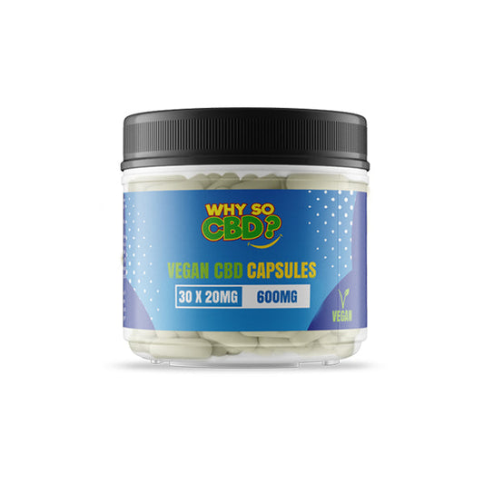 Why So CBD? 600mg Broad Spectrum CBD Vegan Capsules - 30 Caps